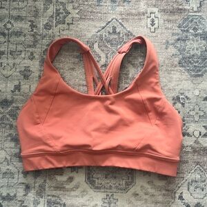 Lululemon Coral Free to Be Elevated Sports Bra Sz 6
